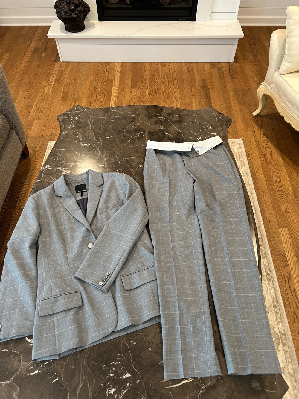 Marissa Webb Glenn Plaid  Pants Suit